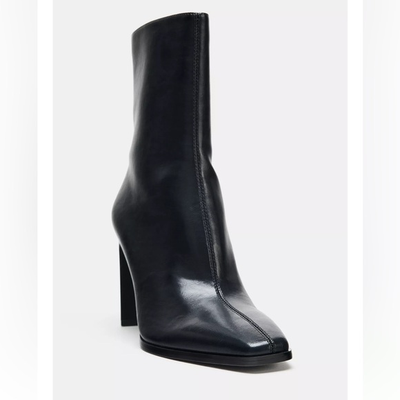 NEW! Zara Heeled Ankle Boots - Picture 4 of 12